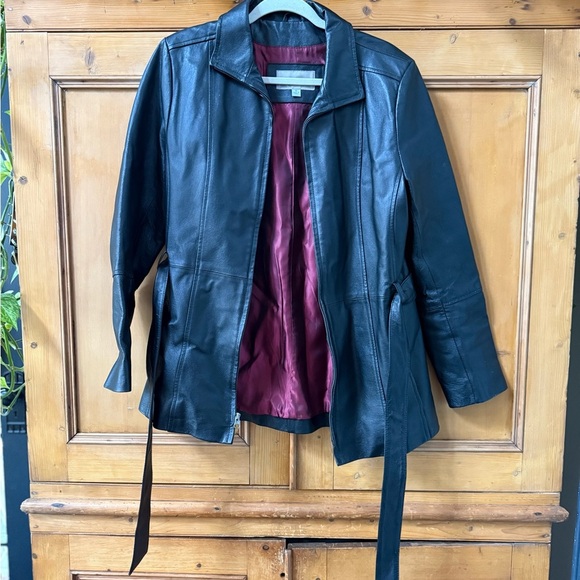 Vintage Croft and barrow Women's black Leather Jacket 90s style - Picture 6 of 9